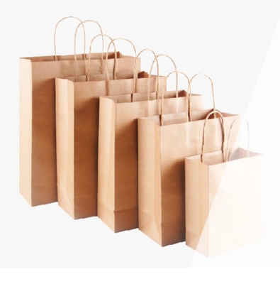 Бумажный мешок бакалеи упаковывая сумки подарка Брауна Kraft для покупок