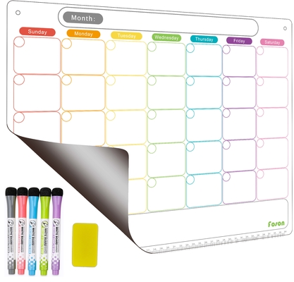 Календарь плановика Whiteboard магнитный еженедельный для холодильника
