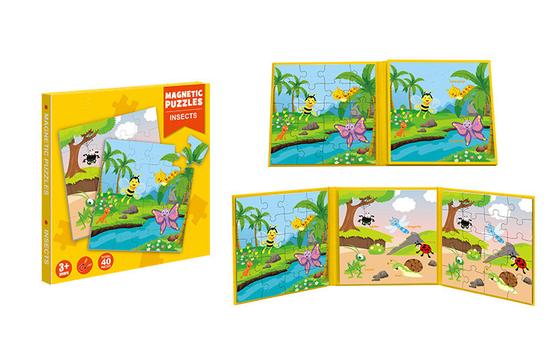 Тема насекомых книги мозаики воспитательных игрушек магнитная на возрасты детей 3 лет вверх