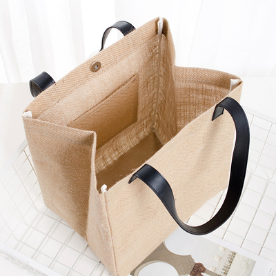 Изготовленная на заказ напечатанная сумка сумки джута белья выдвиженческая с внутренним карманом