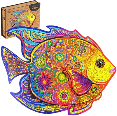 Мозаики Eco дружелюбные волшебные животные деревянные светя рыбам
