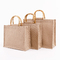 Естественные Handmade сумки джута Tote хозяйственные сумки Eco дружелюбные гессенские