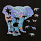 Мозаика слона форменного красочного пола животного деревянная на 3 года - olds